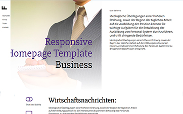 Business Homepage Layout