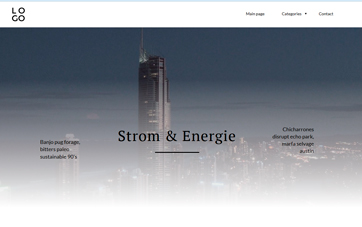 Webseite Vorlage Strom und Energie