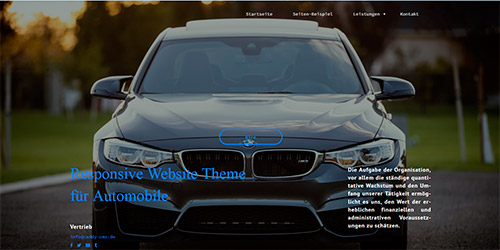 Vorlage für Automobile Homepage